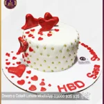 3D Hearts Pearls Anniversary Cake in Lahore