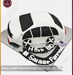 3D White Car Cake in Lahore