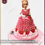 Barbie in Pink Doll Cake in Lahore