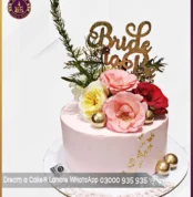 Bride to Be Theme Fresh Flower Cake in Lahore