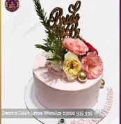 Bride to Be Theme Fresh Flower Cake in Lahore