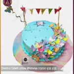 Butterflies Garland Birthday Cake in Lahore