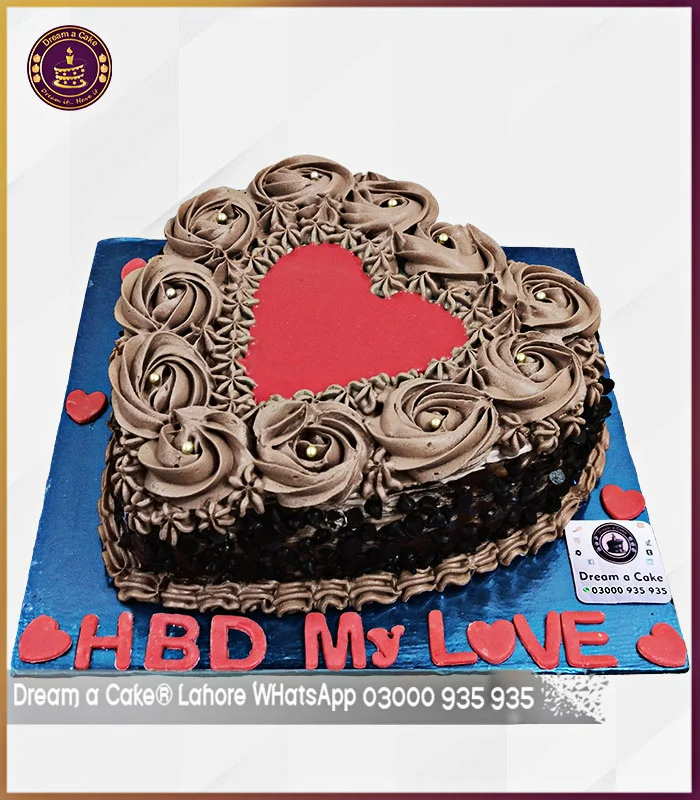 Chocolate Hearts Cake in Lahore
