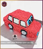 Cream Made Red Car Cake in Lahore