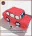 Cream Made Red Car Cake in Lahore