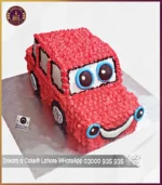 Cream Made Red Car Cake in Lahore