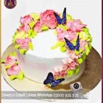 Fanciful Floral Butterflies Cake in Lahore