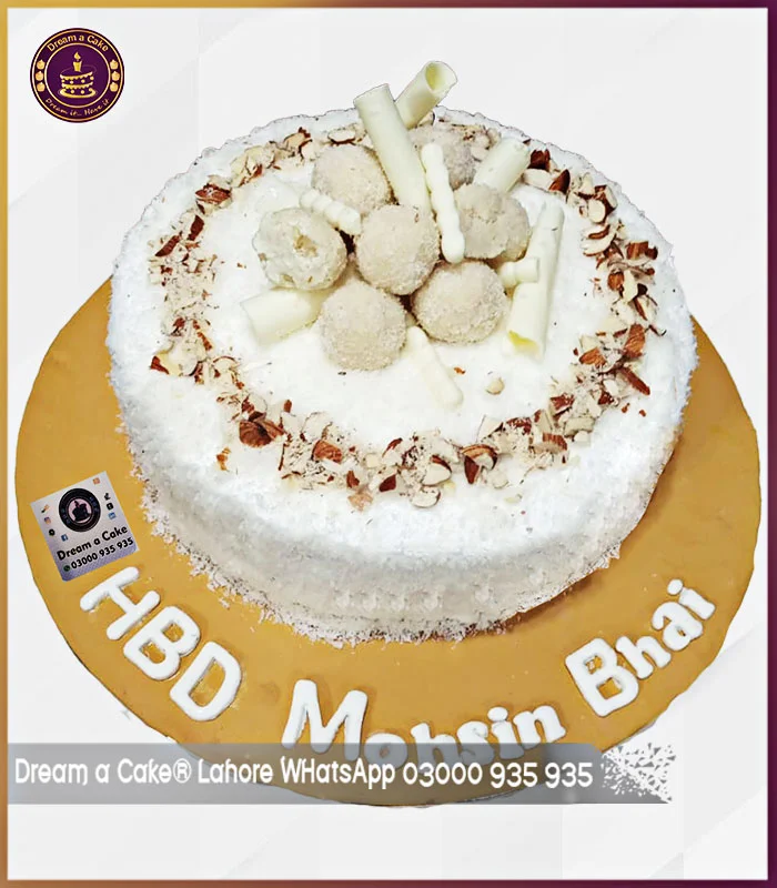 Flavourful Coconut Birthday Cake in Lahore