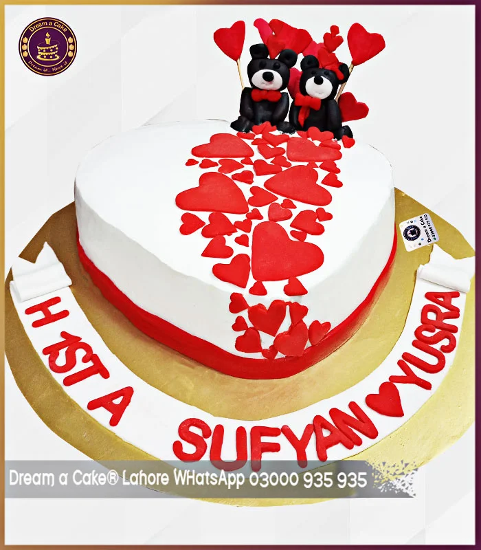 Flavoursome Teddy Bears Anniversary Cake in Lahore