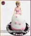 Fondant Made Adorable White and Pink Doll Cake in Lahore