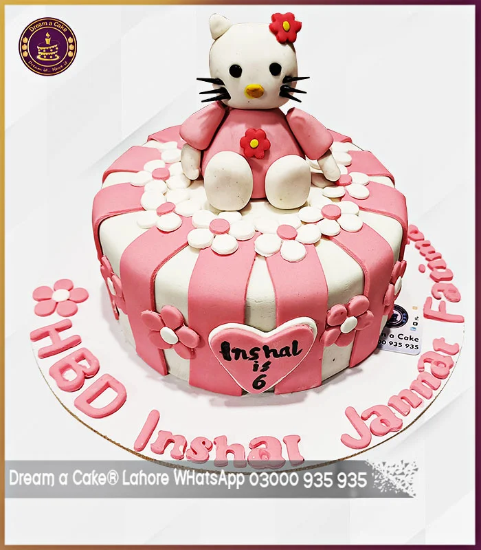 Fondant Made Hello Kitty Cake in Lahore