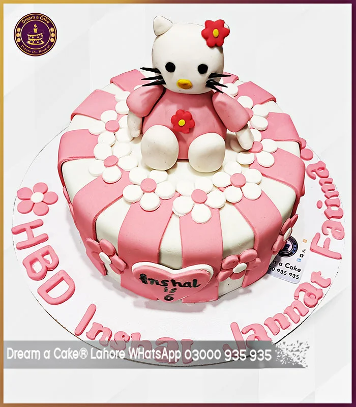 Fondant Made Hello Kitty Cake in Lahore