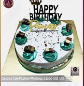 Green Beauty Fault Line Cake in Lahore