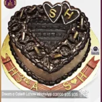 Heart Shape Anniversary Chocolate Cake in Lahore