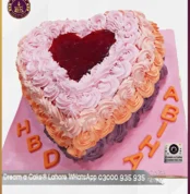 Heart Shape Rosette Cake in Lahore