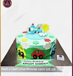 Helicopter and Cars Lover Birthday Cake in Lahore