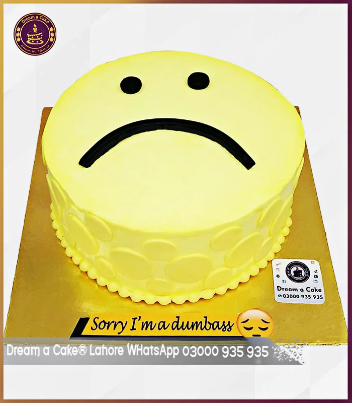 I’ M So Sorry Emoji Cake in Lahore