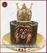 Lion Crown Cake for Brother's Birthday in Lahore