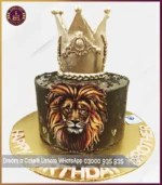 Lion Crown Cake for Brother's Birthday in Lahore