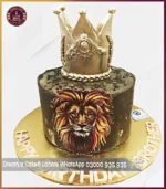 Lion Crown Cake for Brother's Birthday in Lahore