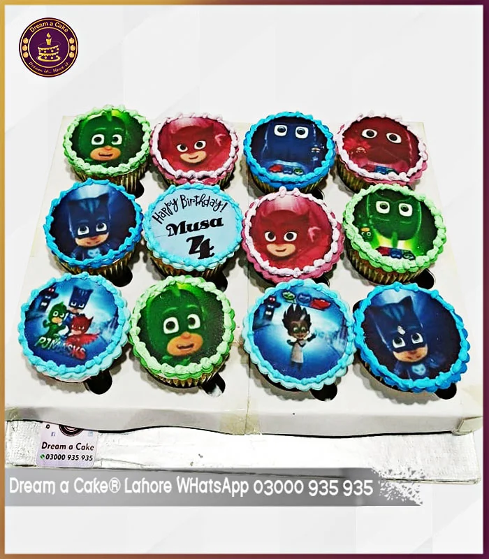 PJ Masks Customized Cupcakes in Lahore