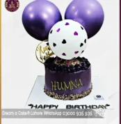 Purple Beauty Balloons Cake in Lahore