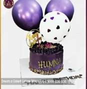 Purple Beauty Balloons Cake in Lahore