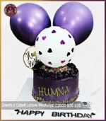 Purple Beauty Balloons Cake in Lahore