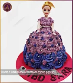 Purple Princess Doll Cake in Lahore