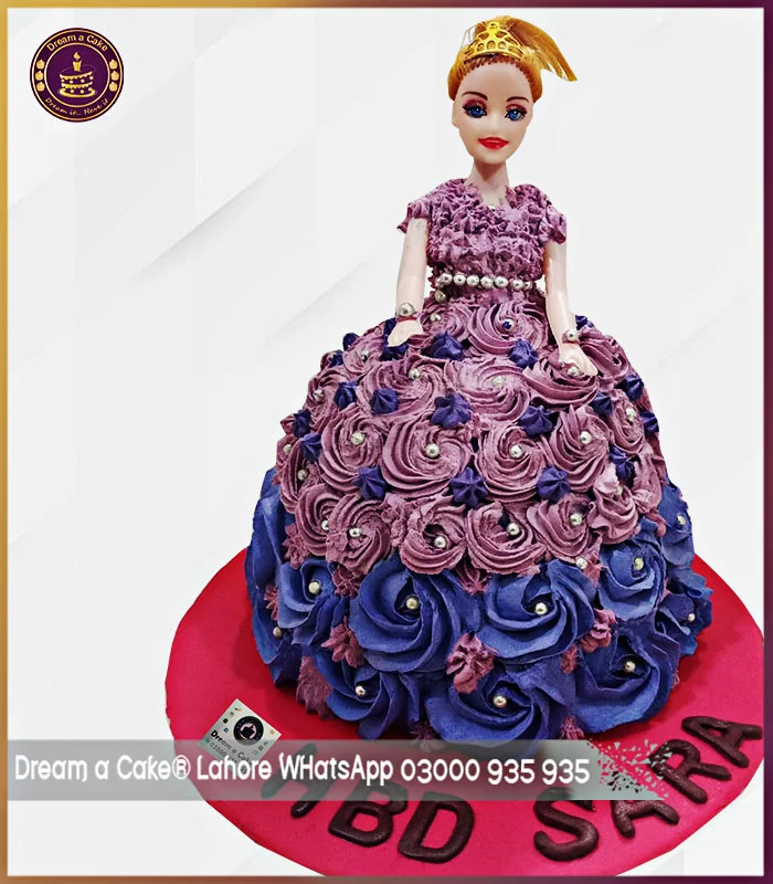 Purple Princess Doll Cake in Lahore