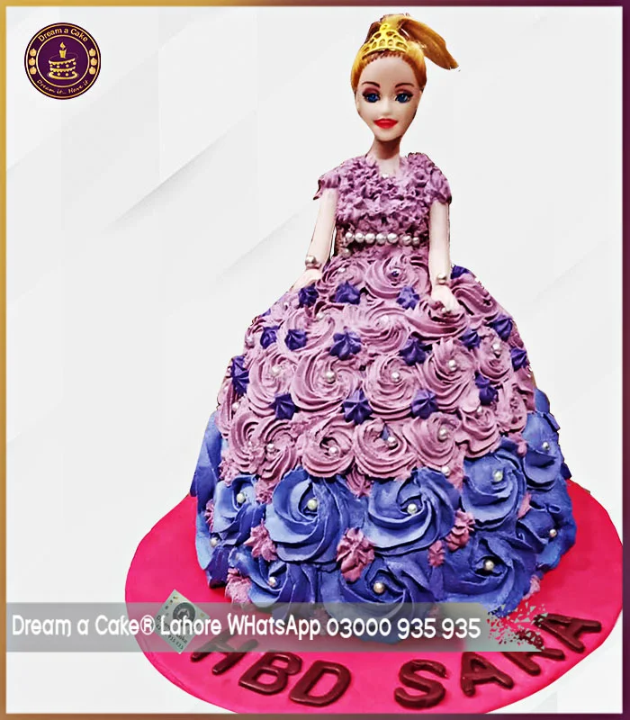 Purple Princess Doll Cake in Lahore