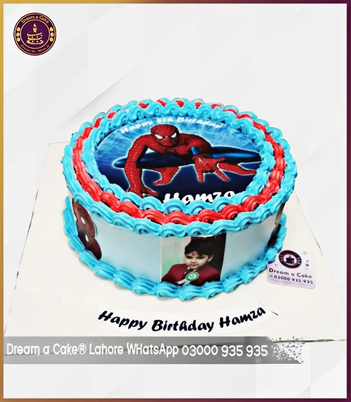Spiderman Theme Picture Cake in Lahore