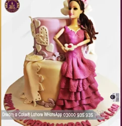 Sweet Two Tier Doll Cake in Lahore