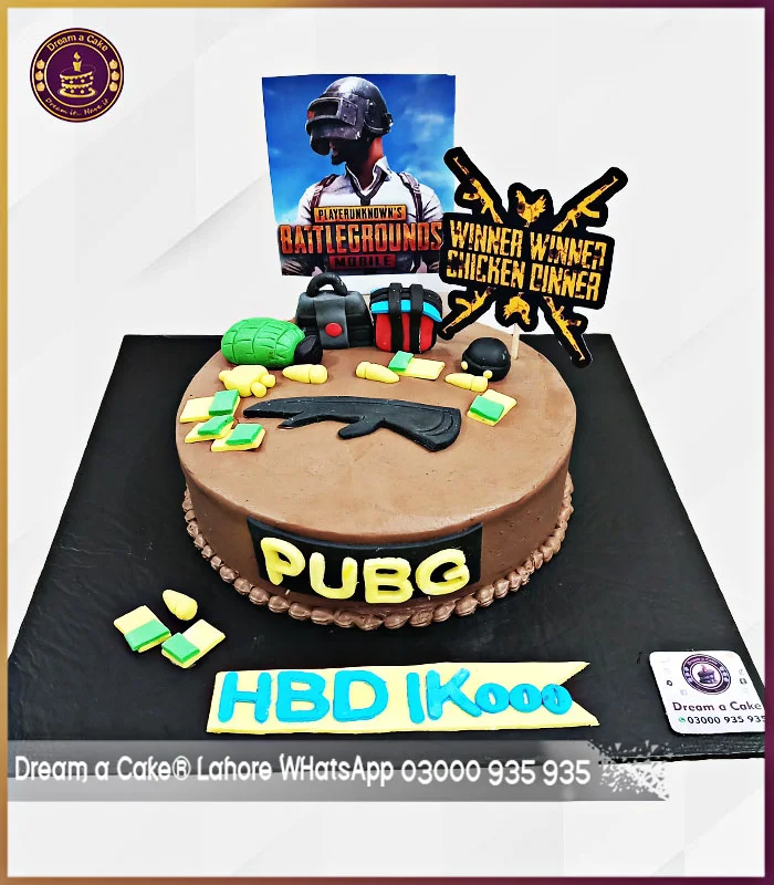 Vivaciously Yummy PUBG Chocolate Cake in Lahore