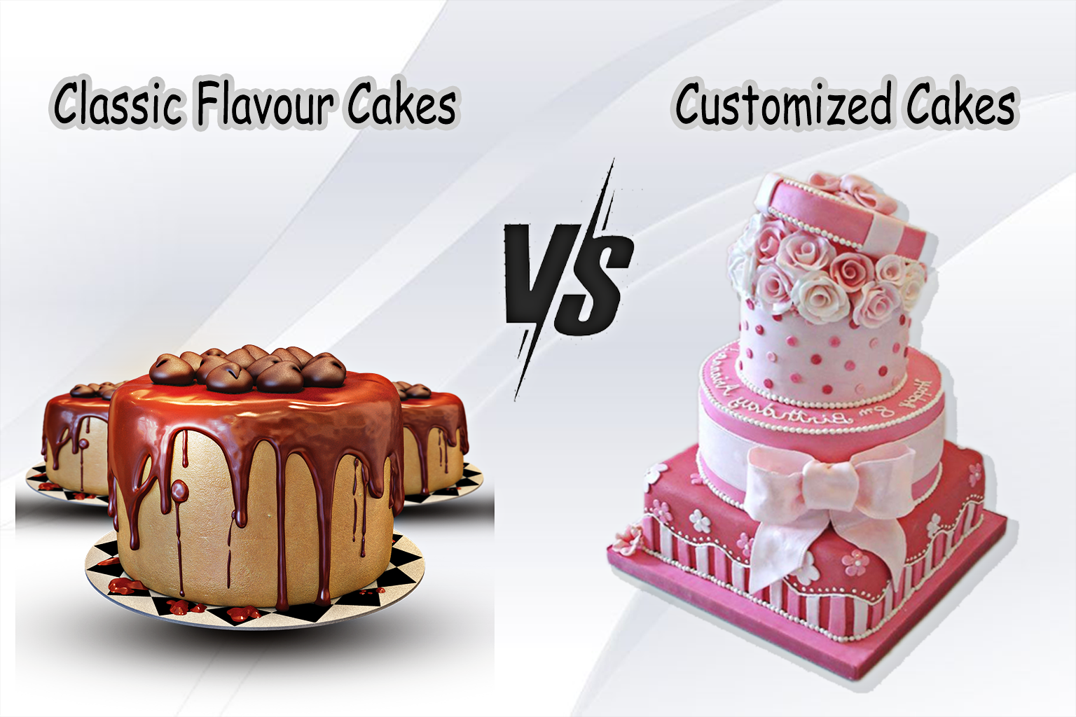 flavour cakes vs customized cakes 1 Dream a Cake