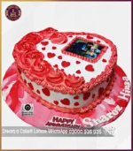 Awesome Couple Heart Shape Picture Cake in Lahore