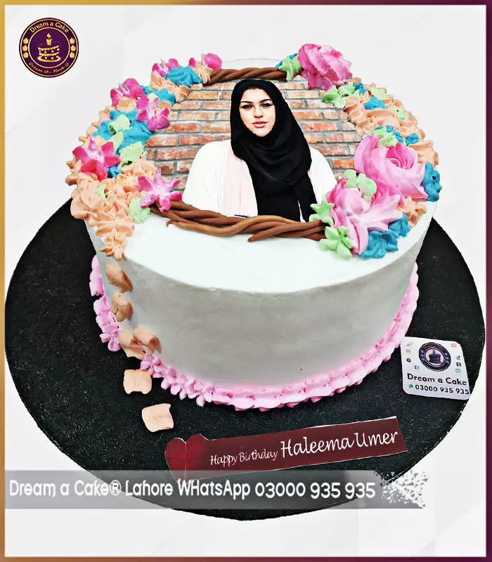 Blooming Picture Cake for Wife Birthday in Lahore