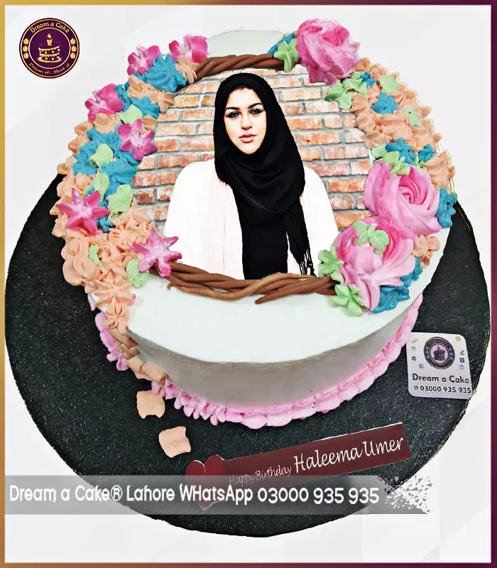 Blooming Picture Cake for Wife Birthday in Lahore