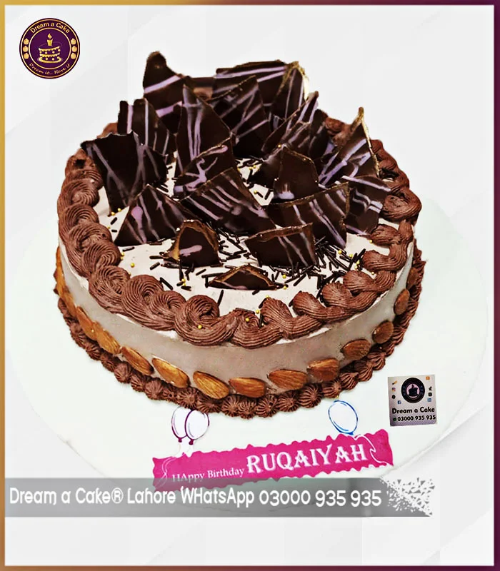 Crunchy n Creative Chocolate Almond Cake in Lahore