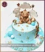 Cute Blue Theme Teddy Bear Cake in Lahore