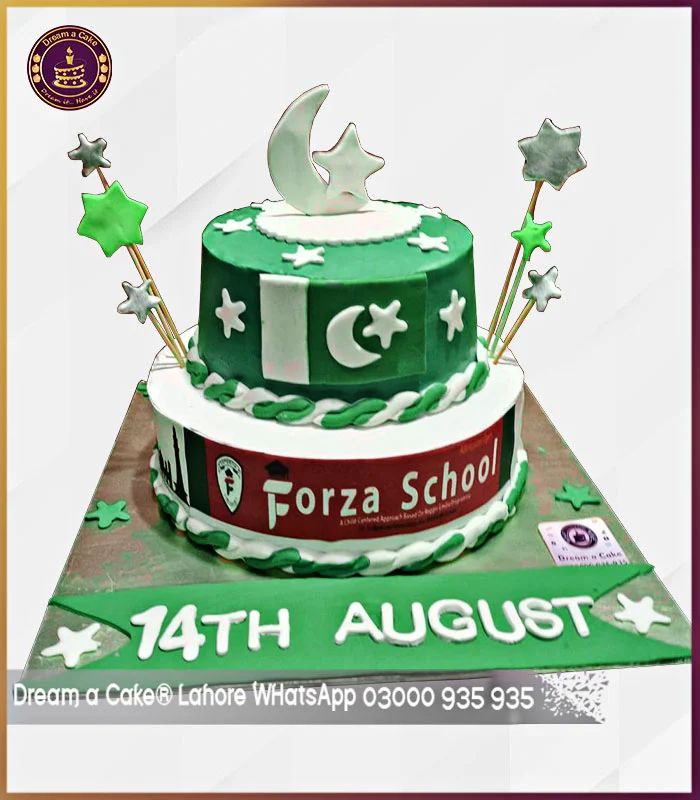 Two Tier Freedom Theme Cake in Lahore