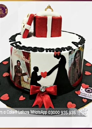 Elegant Engagement Cake in Lahore