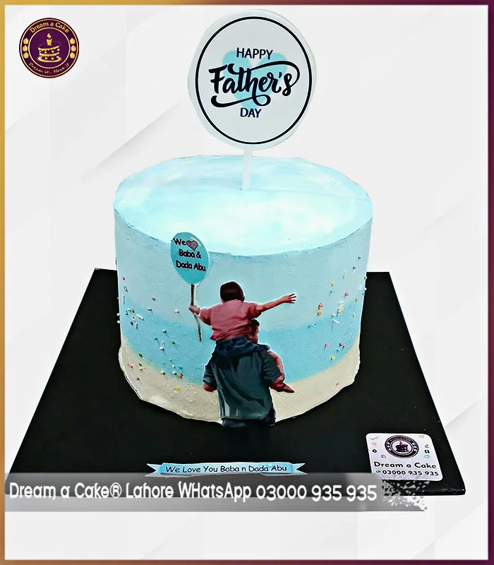 Exuberance of Father Day Cake in Lahore