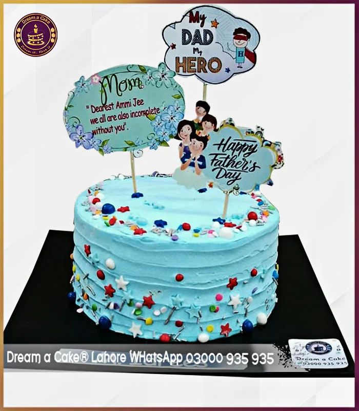 Fantsy Father Day Picture Cake in Lahore