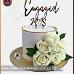 Floral Enchantment Engagement Cake in Lahore