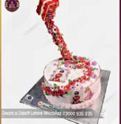 Flower’s Waterfall Picture Cake in Lahore