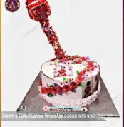 Flower’s Waterfall Picture Cake in Lahore