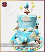 Hot Balloon and Teddy Bears Two Tier Cake in Lahore