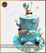 Hot Balloon and Teddy Bears Two Tier Cake in Lahore