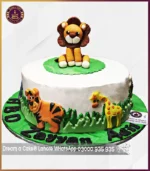 Lion Character Jungle Theme Cake in Lahore